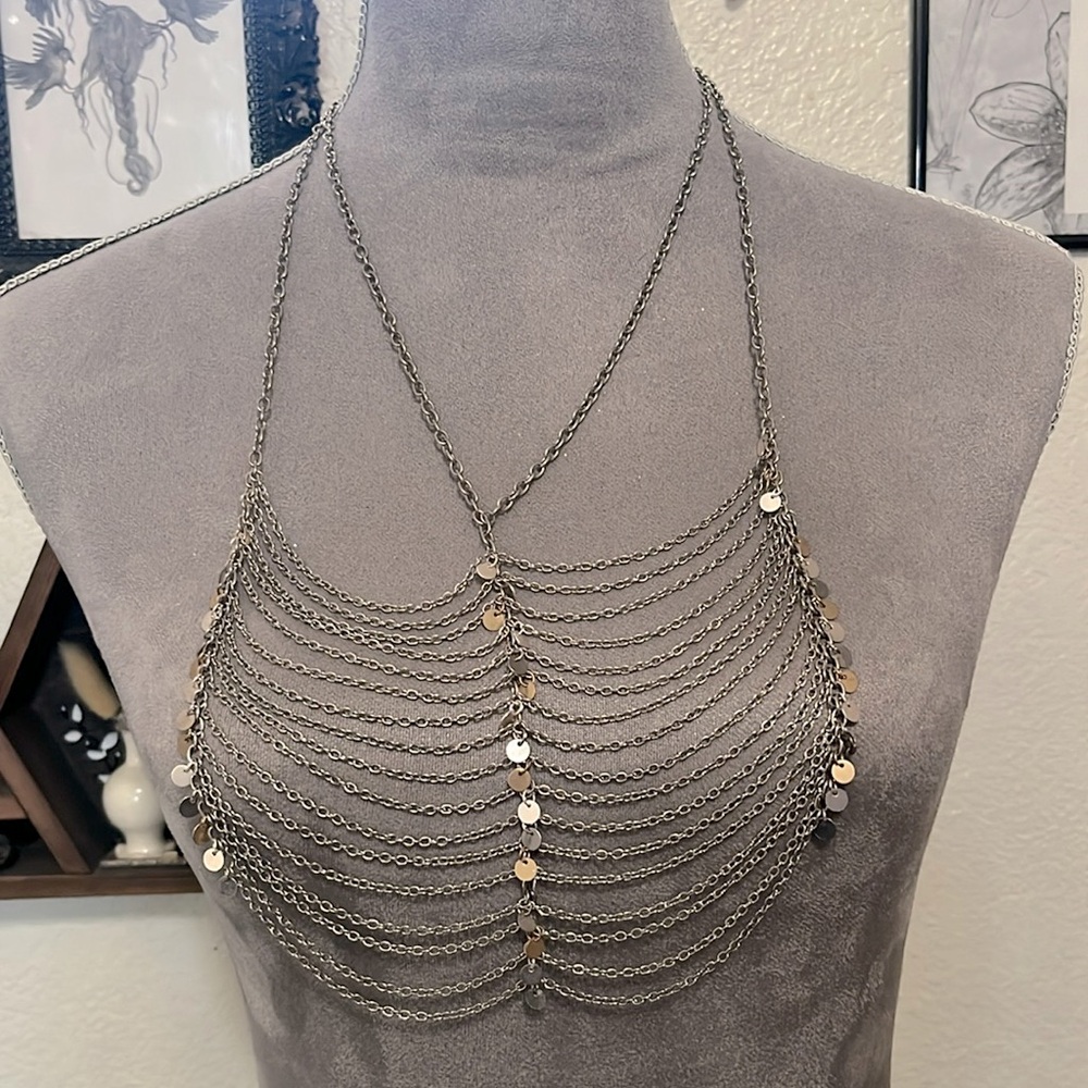 Statement chain necklace - skeleton look